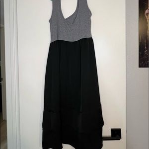 Simple Black and Gray sleeveless dress